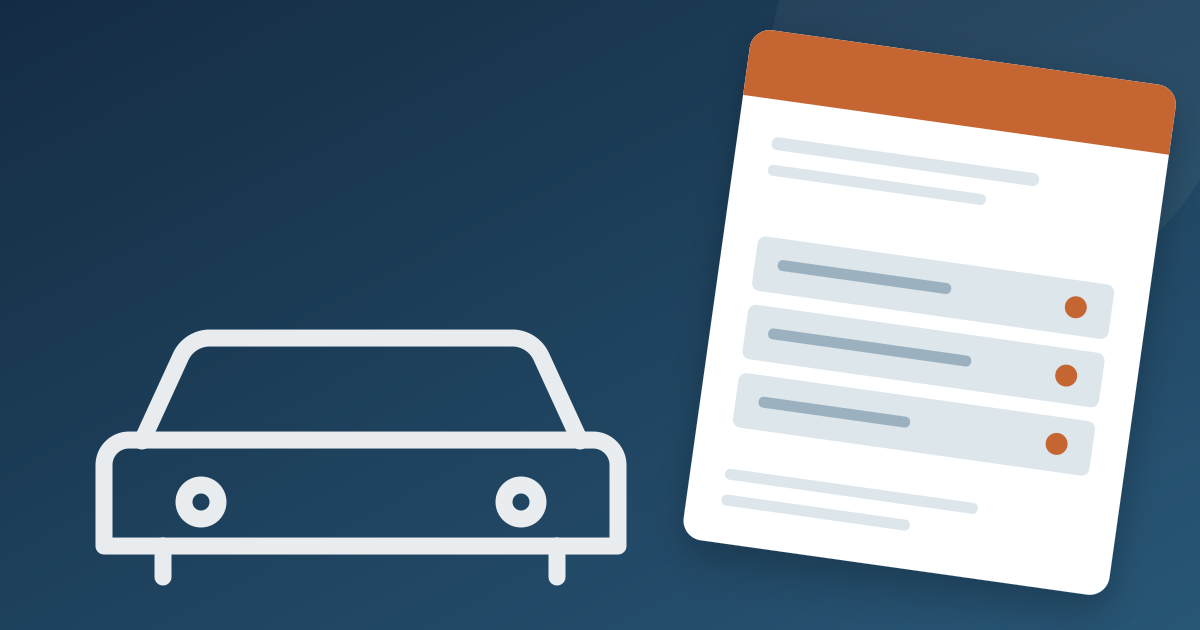Illustrated auto policy summary highlighting coverage and limits