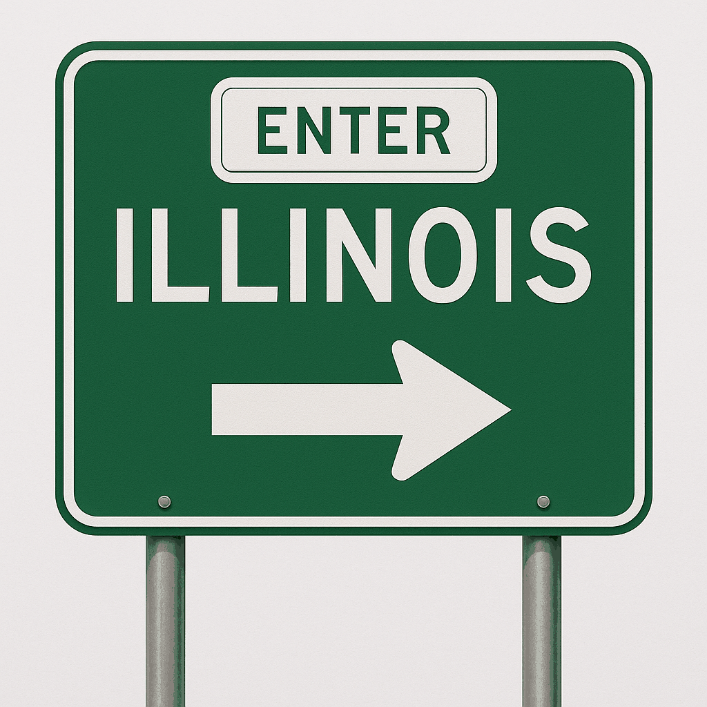 Illinois road sign - non-owner SR-22 insurance