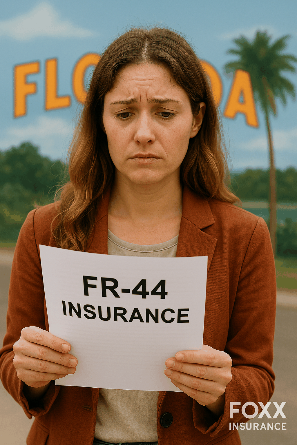 Dairyland FR44 Florida insurance paperwork and worried driver