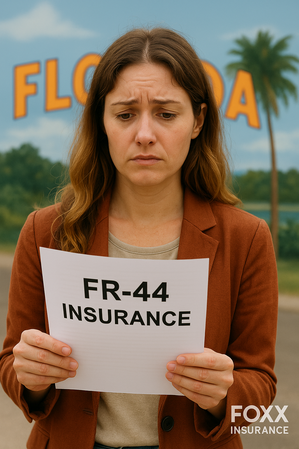 Dairyland FR44 Florida insurance paperwork and worried driver