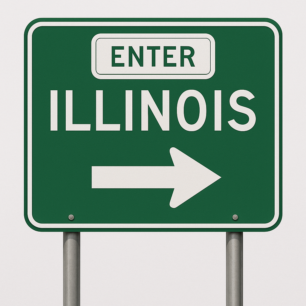 Illinois road sign - non-owner SR-22 insurance